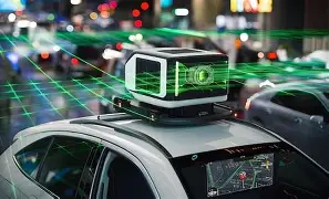 Automotive LiDAR unit integrated in vehicle front