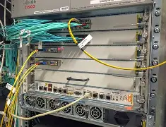 DWDM line card with multiple optical modules installed