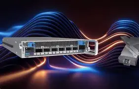 Close view of coherent optical engine housing